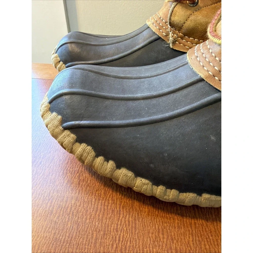 Vtg LL Bean Duck Boots Soze 12 Old Tags Mid Calf USA